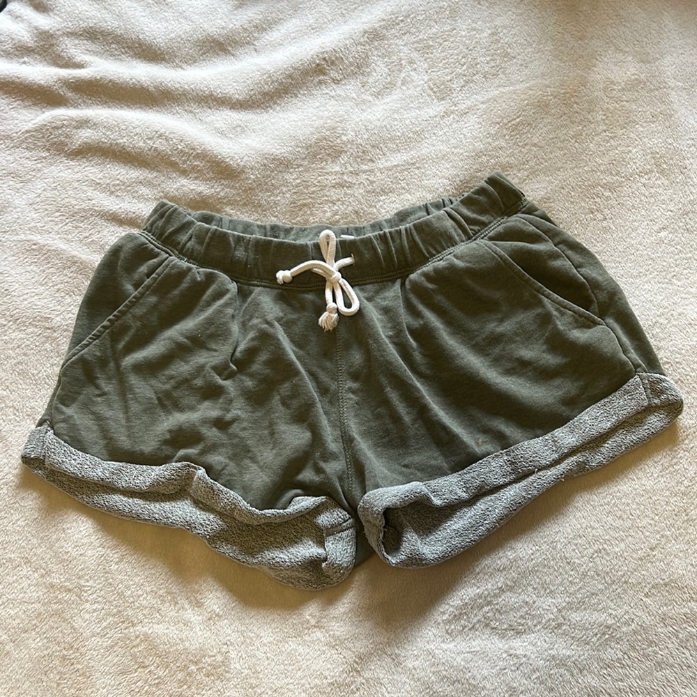 H&M green sweat shorts